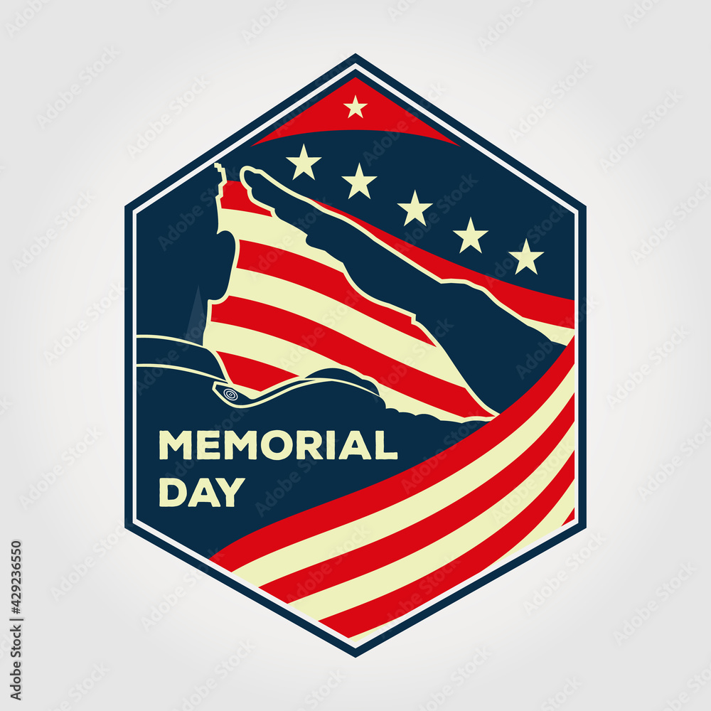 Memorial day poster design template. US Army soldiers saluting on American flag background. Vector illustration. Memorial day poster design template. US Army soldiers saluting on American flag background. Vector illustration.