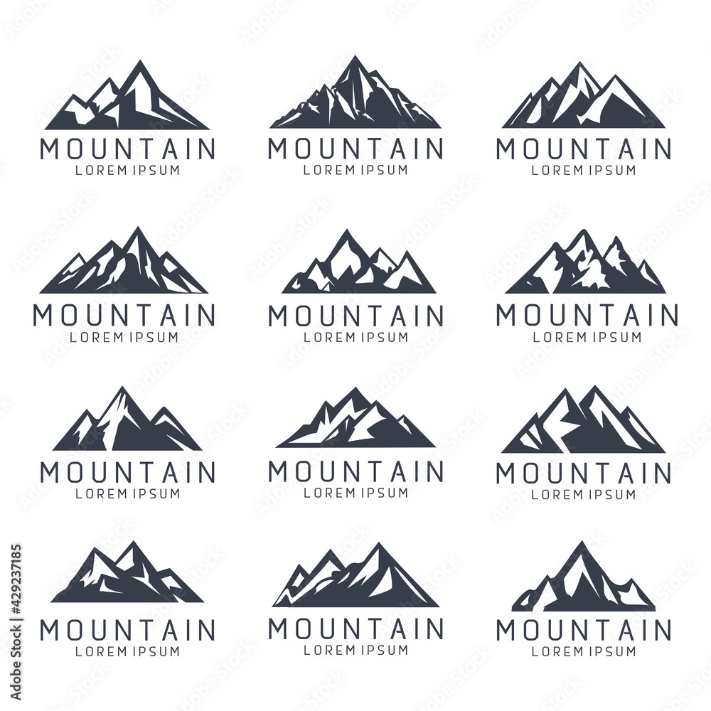 Mountain Shape Icon Logo Template