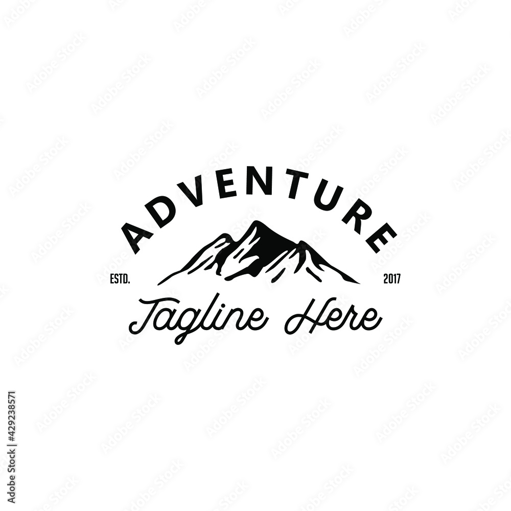 Mountain adventure vector logo tamplate