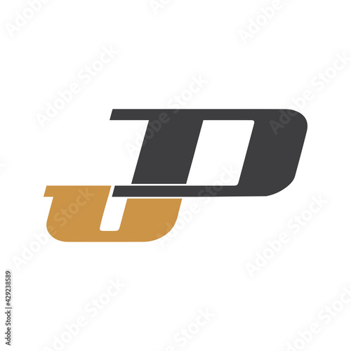 Initial jp letter logo with creative modern business typography vector template. Creative abstract letter pj logo design.