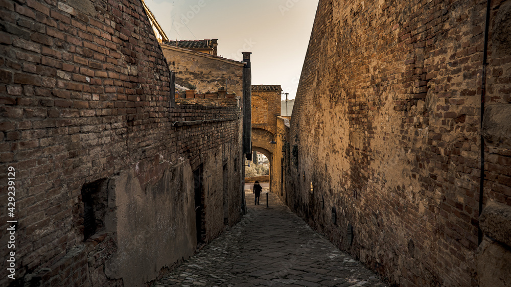 Obraz premium street in the town. Tuscany Italy