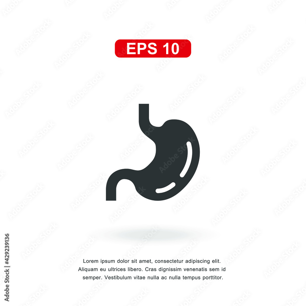 web icon Stomach sign isolated on white background. Simple vector illustration. web icon Stomach sign isolated on white background. Simple vector illustration.