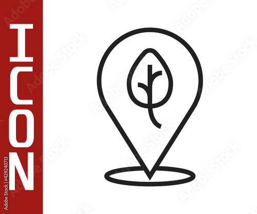 Black line Vegan food diet icon isolated Black line background. Organic, bio, eco symbol. Vegan, no meat, lactose free, healthy, fresh and nonviolent food. Vector