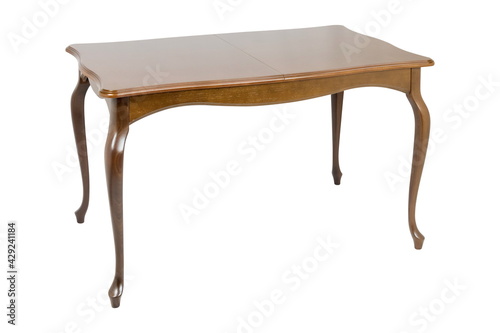 wooden brown table furniture isolated