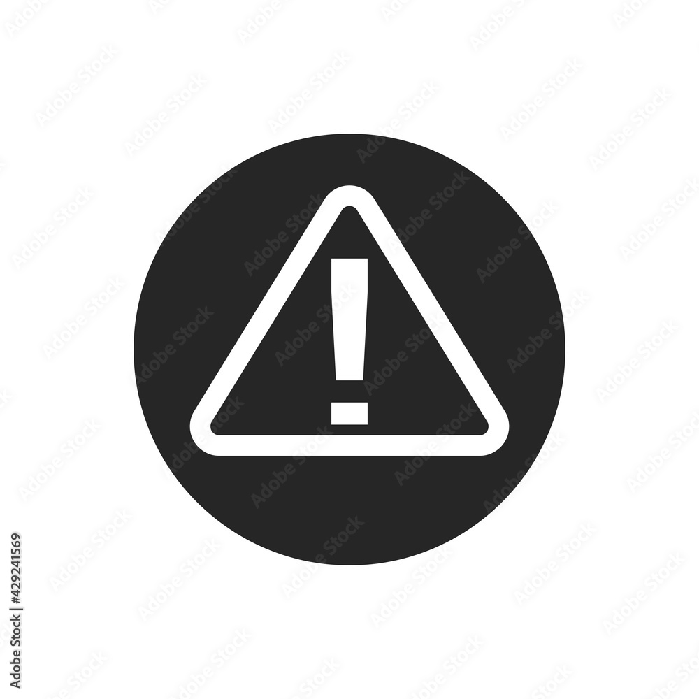 Alert icon, triangle shape with exclamation mark. Vector Illustration. Alert icon, triangle shape with exclamation mark. Vector Illustration.