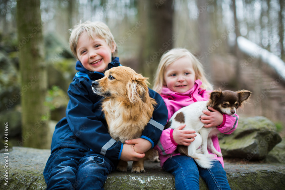 Kinder mit Hunden