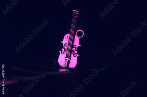 small toy guitar with light effects