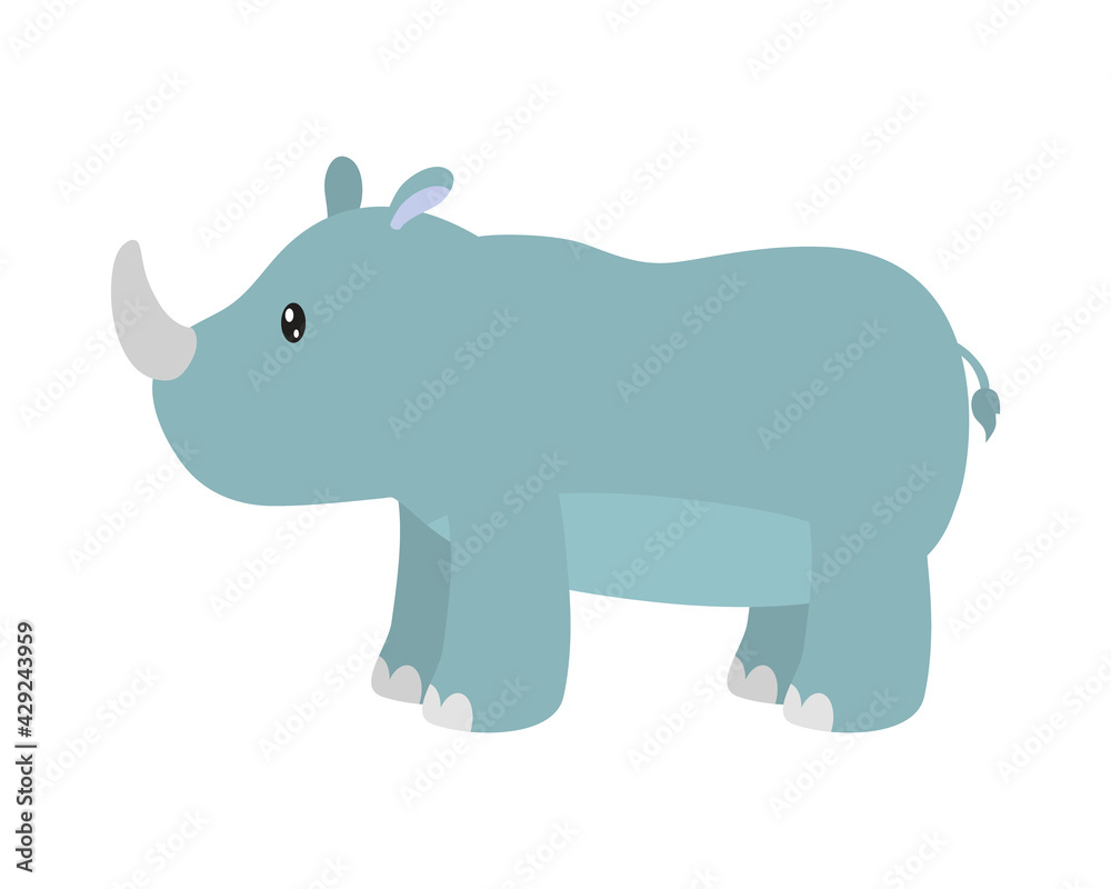 cute rhinoceros icon