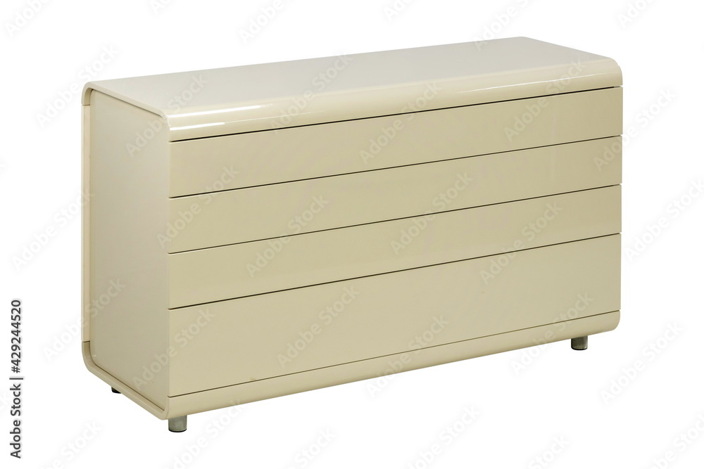 White modern dresser furniture isolated White modern dresser furniture isolated