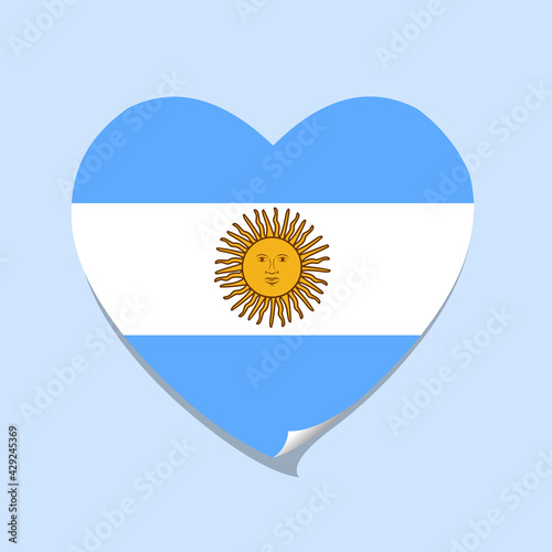 I love Argentina flag heart