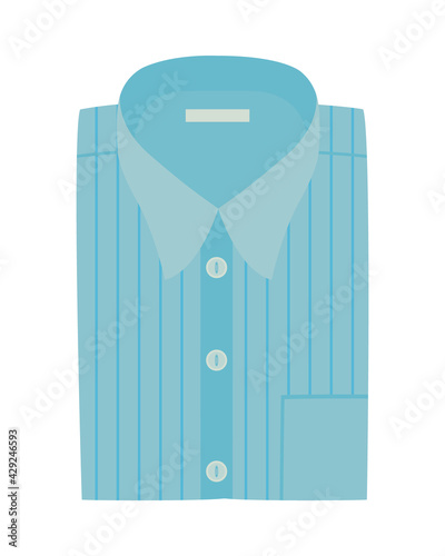 folded blue shirt