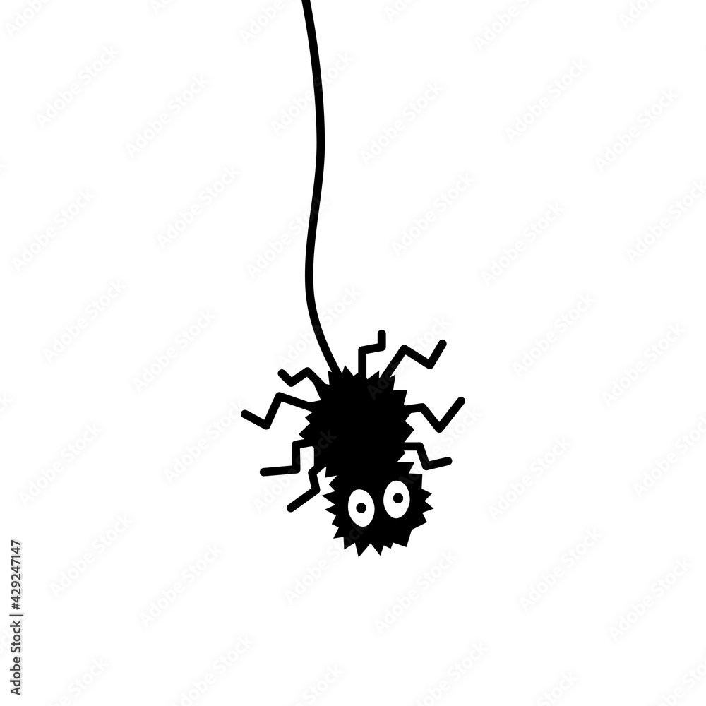 Spider vector illustration isolated on white isolated background