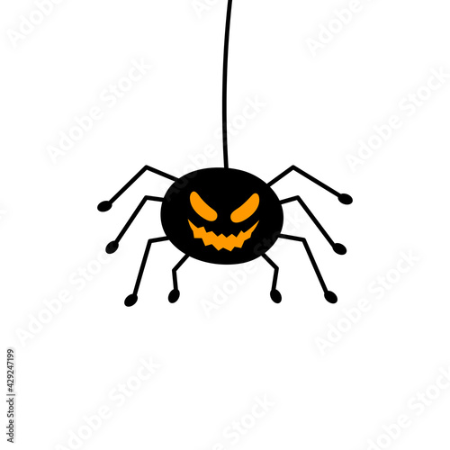 Spider vector illustration isolated on white isolated background