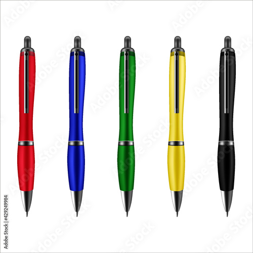 Business pen set vector 
