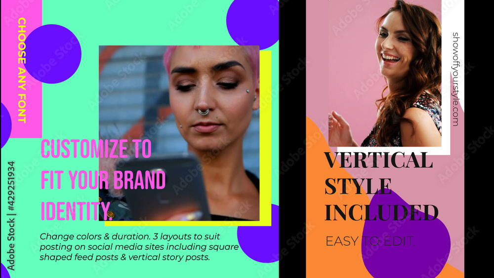 Identity Title Examples Brand Identity Social Titles Stock Template | Adobe Stock