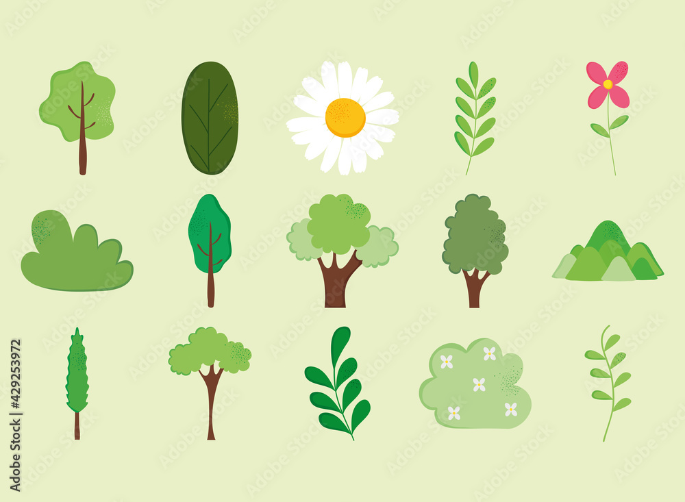 nature icons set nature icons set
