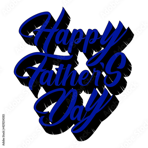 
happy father's day, 3d blue letter happy dad letter