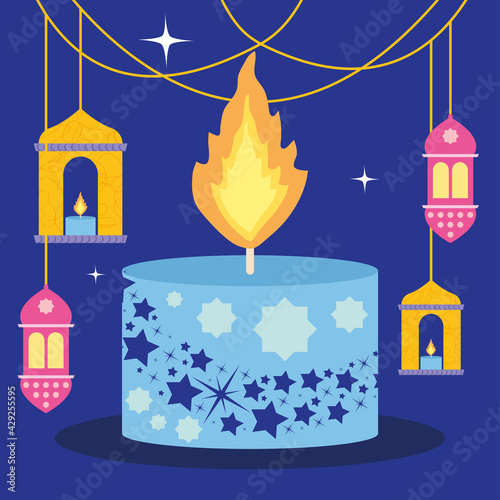 candle and decorative lanterns
