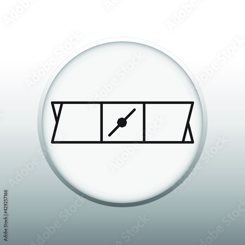 Symbol of Manual Single Blade Volume Damper Vector illustration Symbol of Mechanical System