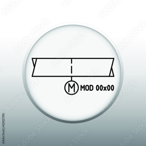 Symbol of Motor Operated Damper Vector illustration Symbol of Mechanical System