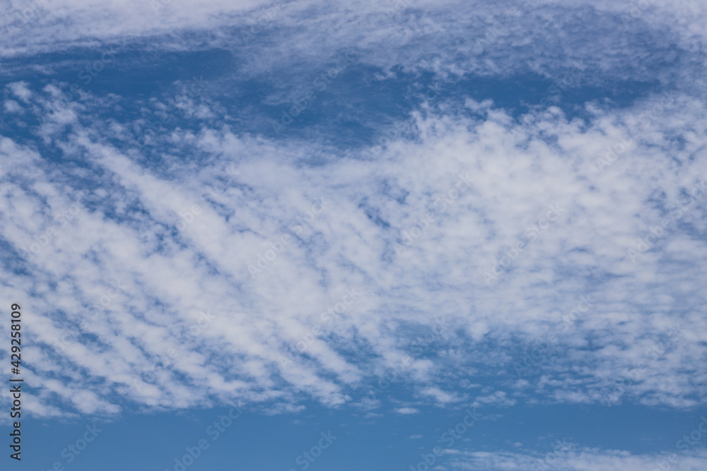 BLUE SKY WITH WHITE CLOUDS