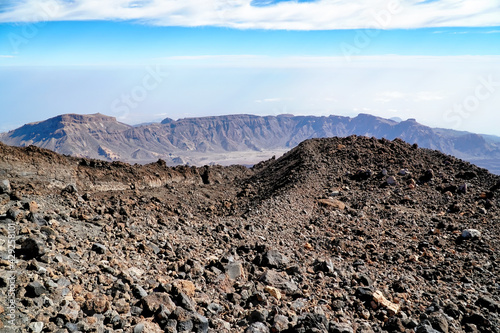 A volcanic landscape near El Teide, Tenerife.