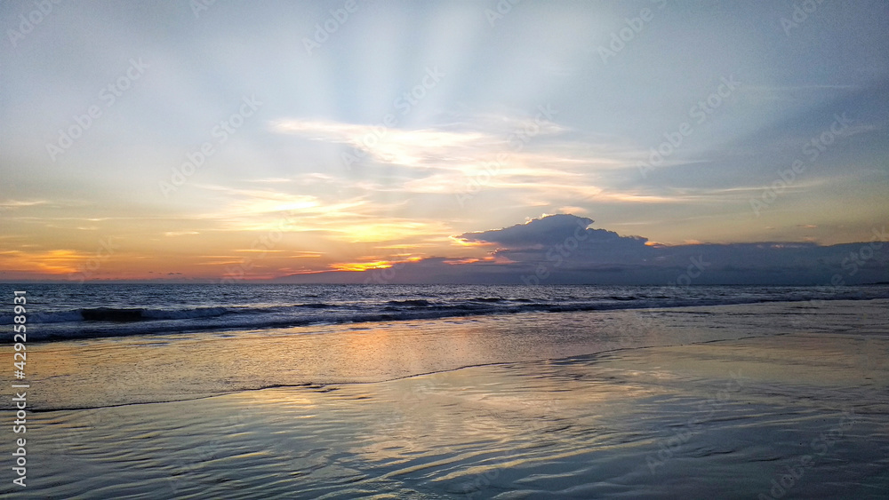 Sunset on the Bali island