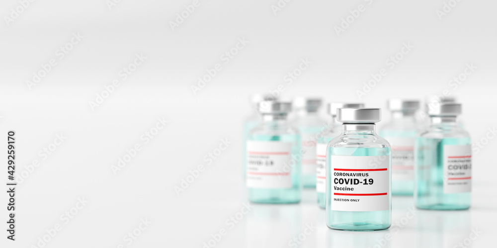 Medical concept, Bottle vial of 2019-ncov Covid-19 Corona Virus, 3d illustration Medical concept, Bottle vial of 2019-ncov Covid-19 Corona Virus, 3d illustration