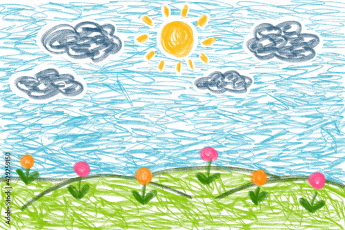 Kids children child paint drawing drawn cartoon hand drawn doodle background