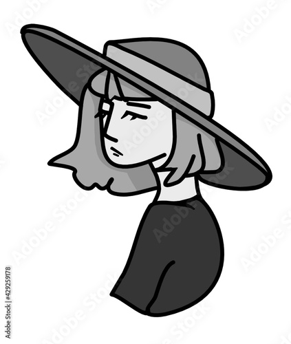 girl in a hat
