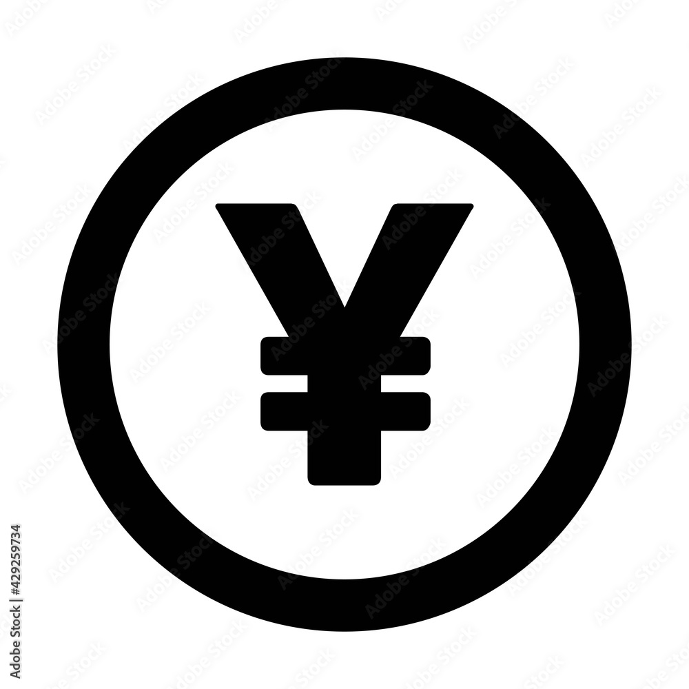 Yuan and Yen sign icon vector currency symbol for business and finance in a flat color glyph pictogram illustration Yuan and Yen sign icon vector currency symbol for business and finance in a flat color glyph pictogram illustration