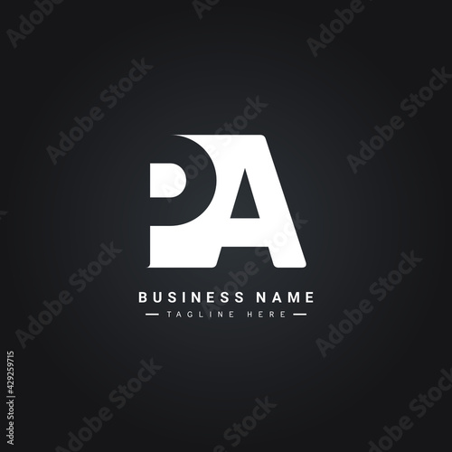Initial Letter PA Logo - minimal Business Logo