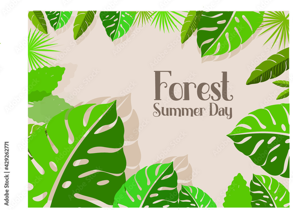 Tropical Forest Background Free Vector