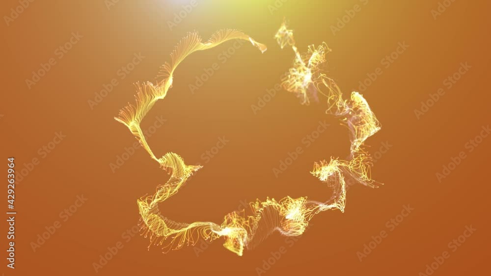 Abstract Particles Graphic Company Logo Intro Background/ 4k animation of an abstract fluid particles intro background for business and company logo with graphic design intro with light flare fading i