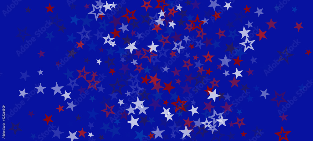 National American Stars Vector Background. USA 4th of July Independence 11th of November President's Veteran's Labor Memorial Day