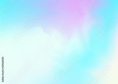 Holograph Dreamy Banner. Pearlescent Holographic Liquid Glam