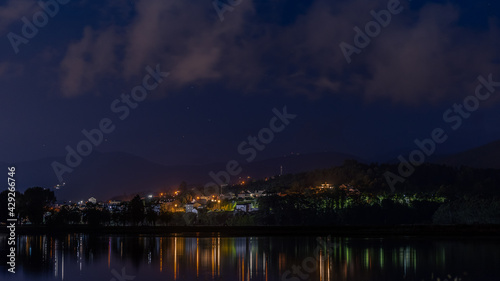 Navia City by Night, Spain