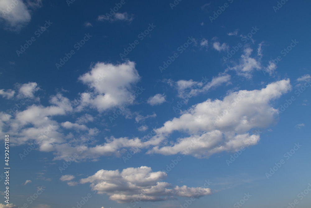 blue sky and white clouds