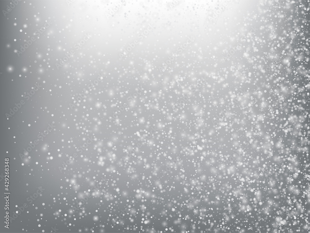 Fototapeta premium Falling Snow Confetti Winter Vector Background.