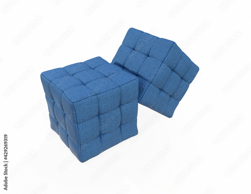 Fototapeta premium Car seat black leather, front view. 3D rendering