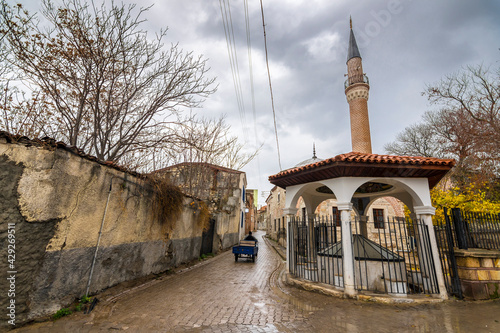 Haci Turhan Kapan Mosque view in Urla Town of Izmir Province photo