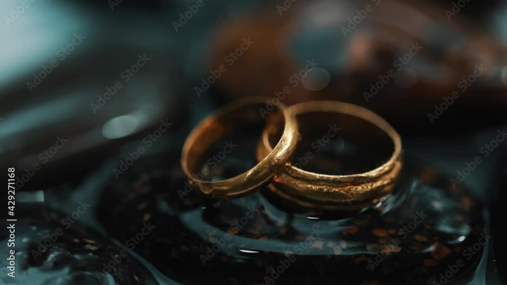 Wedding rings pair of marriage symbols. motion with light background. Wedding rings pair of marriage symbols. motion with light background.