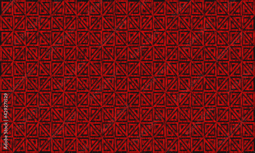 triangular red mosaic.