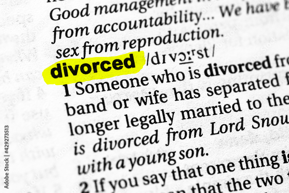 Highlighted word divorced concept and meaning Highlighted word divorced concept and meaning