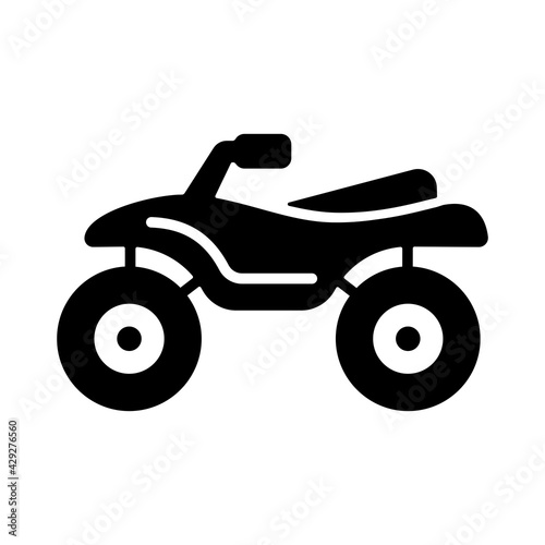 ATV rider, Quad bike flat vector glyph icon