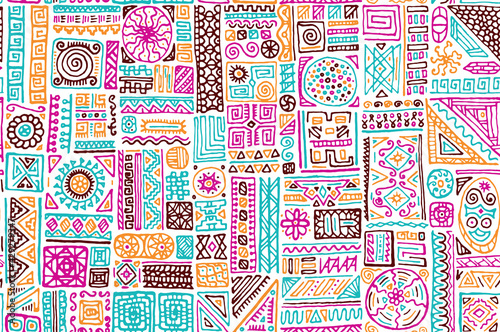 Traditional african vector seamless pattern design