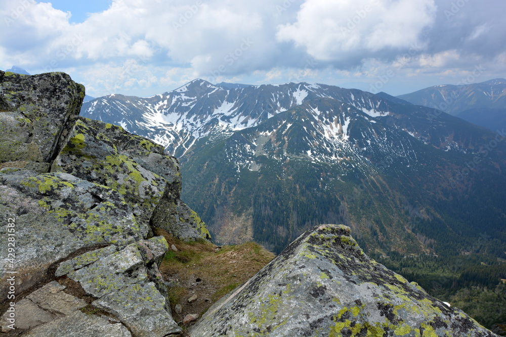 Mountain range in the Western Tatras Mountains Tatry Podhale Poland Mountain range in the Western Tatras Mountains Tatry Podhale Poland