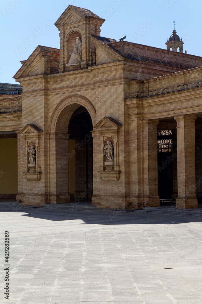 Monumento al Sagrado Corazon en la ciudad de Sevilla en la comunidad autonoma de Andalucia en el pais de España