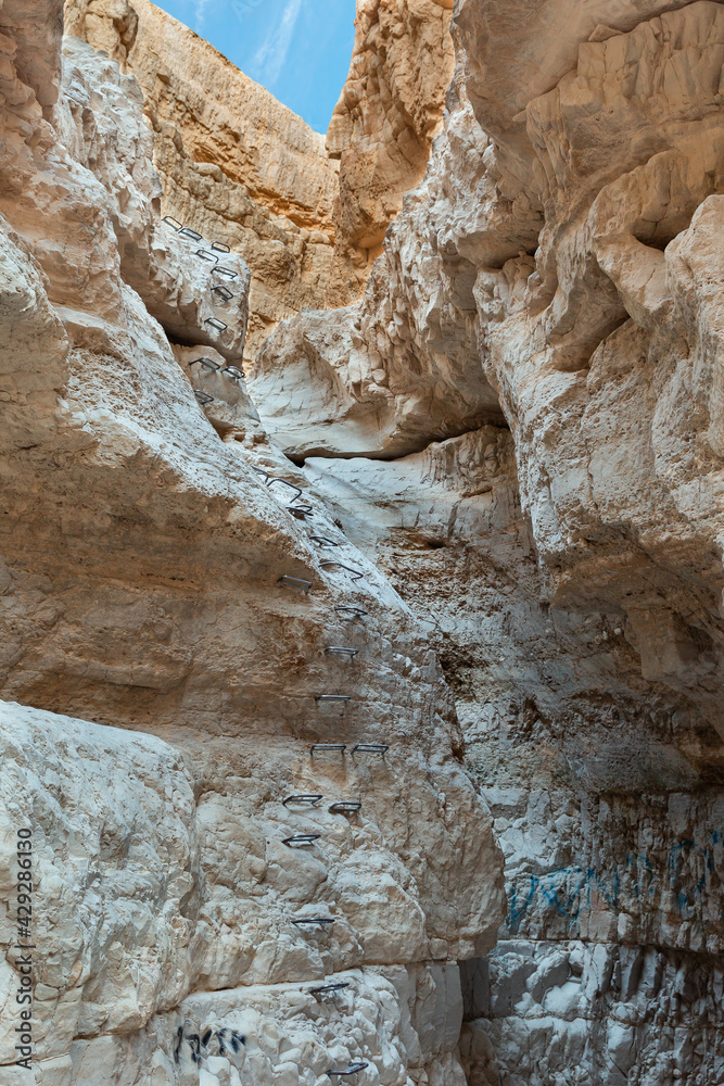 canyon of the OG riverbed at dawn