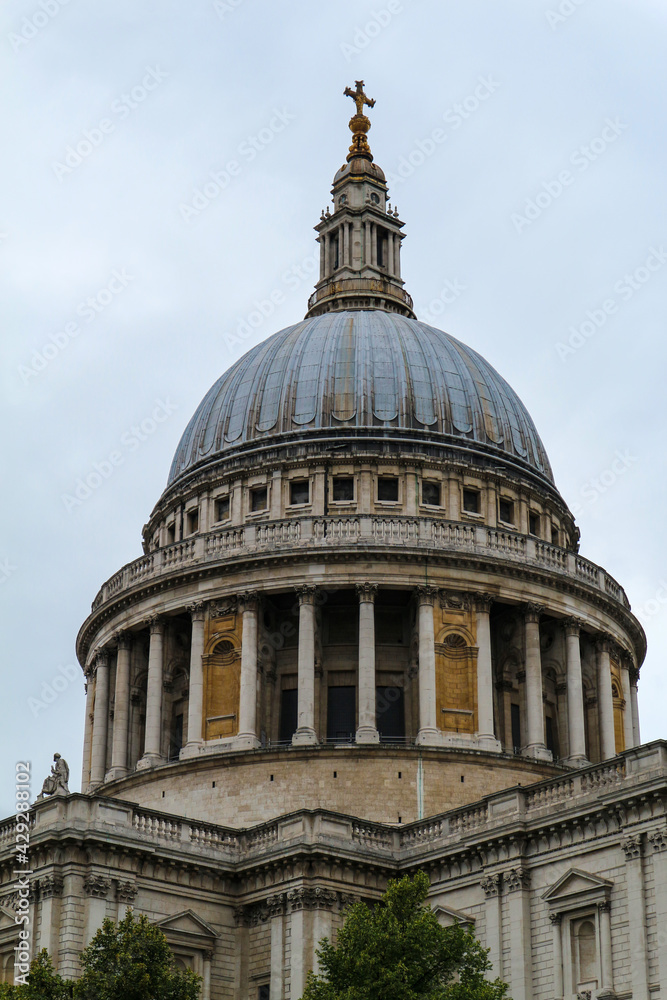 Amazing piece of art and architecture, St. Paul`s Cathedral, one of the most known London city symbols